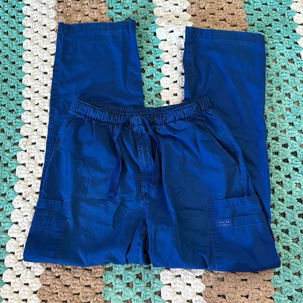 Cherokee Workwear Blue Drawstring Scrub Pants Mens sz Medium